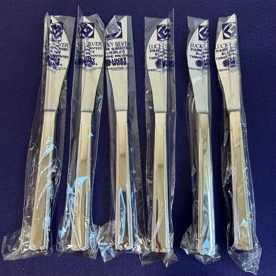 銀仕上げ　ラッキーウッド　カトラリーセット　ロマンス　30本セット 洋白銀器