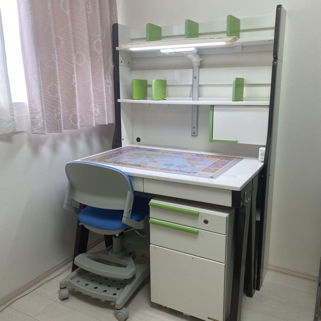 ▪️くろがね学習机▪️上質ランク▪️LED調光ライト付きコンポーネントデスク▪️クロガネ