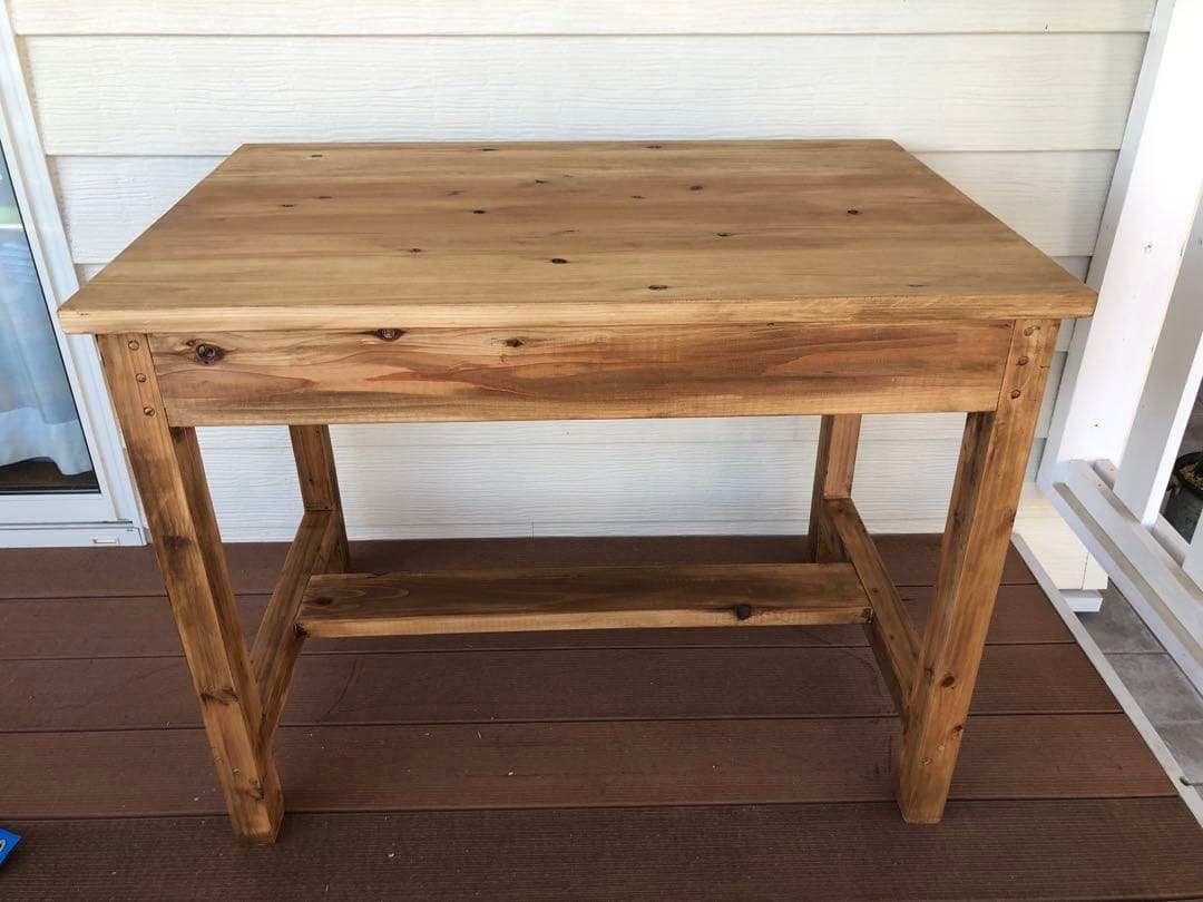 無垢　デスク　テーブル　ハンドメイド　サイズオーダー出来ます