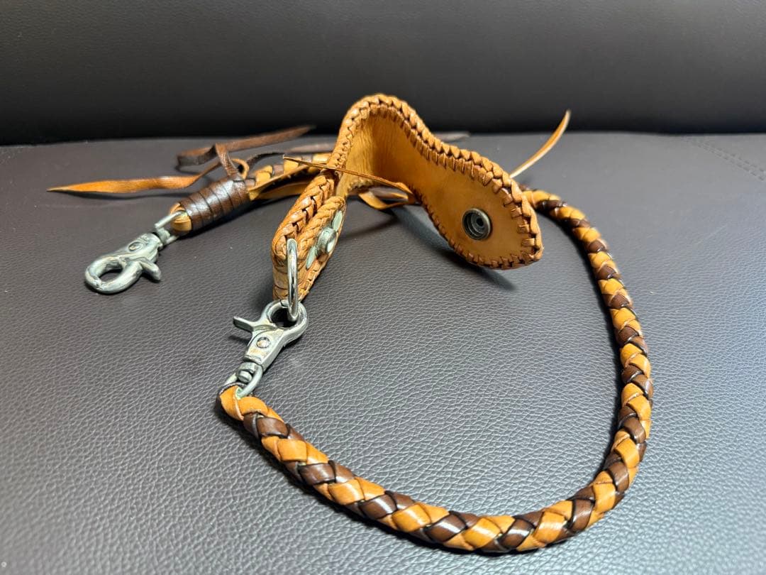 レザークラフ　優　レザー　バイカーズ　ウォレット　レザーチェーン付