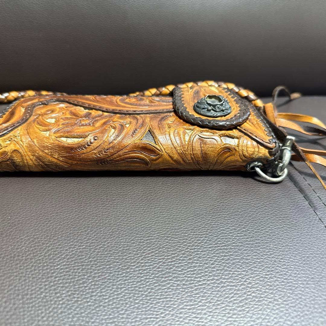 レザークラフ　優　レザー　バイカーズ　ウォレット　レザーチェーン付