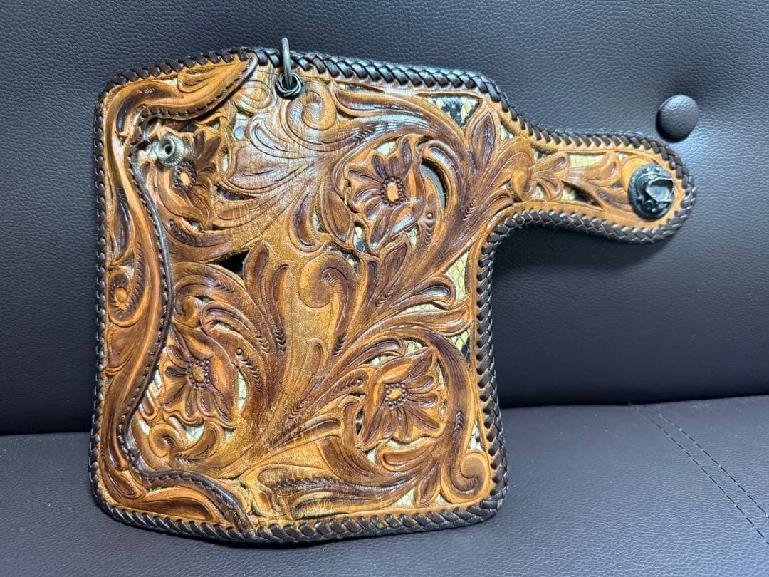 レザークラフ　優　レザー　バイカーズ　ウォレット　レザーチェーン付