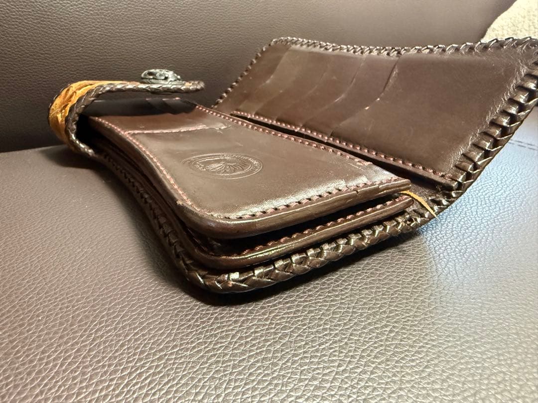 レザークラフ　優　レザー　バイカーズ　ウォレット　レザーチェーン付