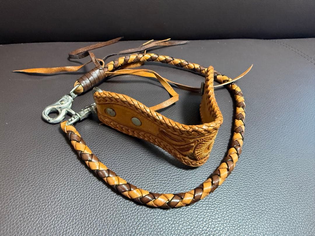 レザークラフ　優　レザー　バイカーズ　ウォレット　レザーチェーン付