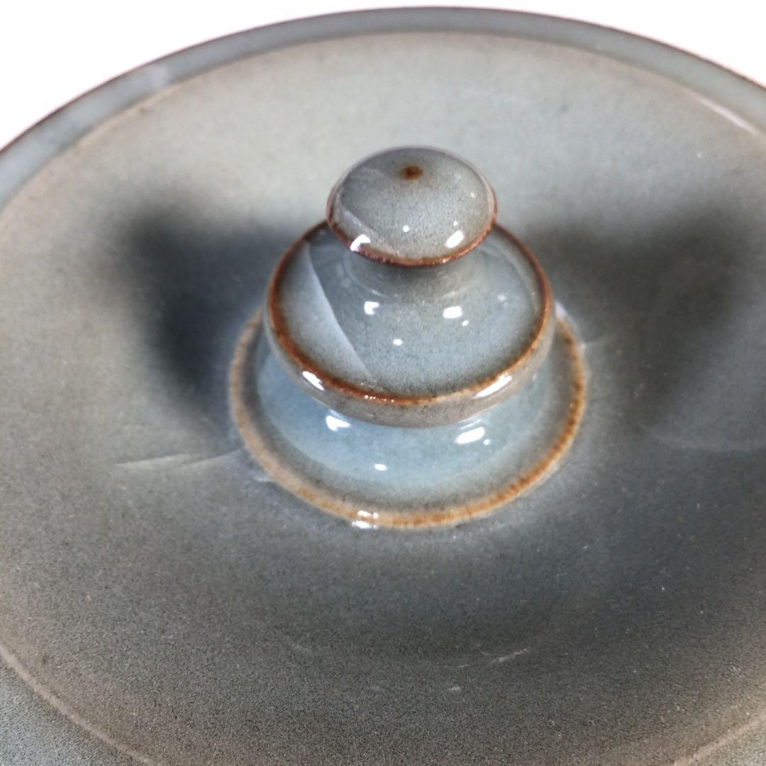 M246 水指 『椿窯 五島哲造』『蕨釉水指』 共箱 茶道具