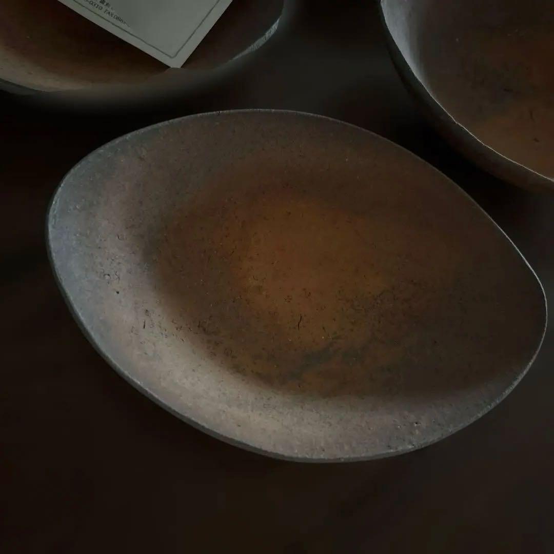 備前焼　金重友邦作品　5客皿　未使用　箱あり