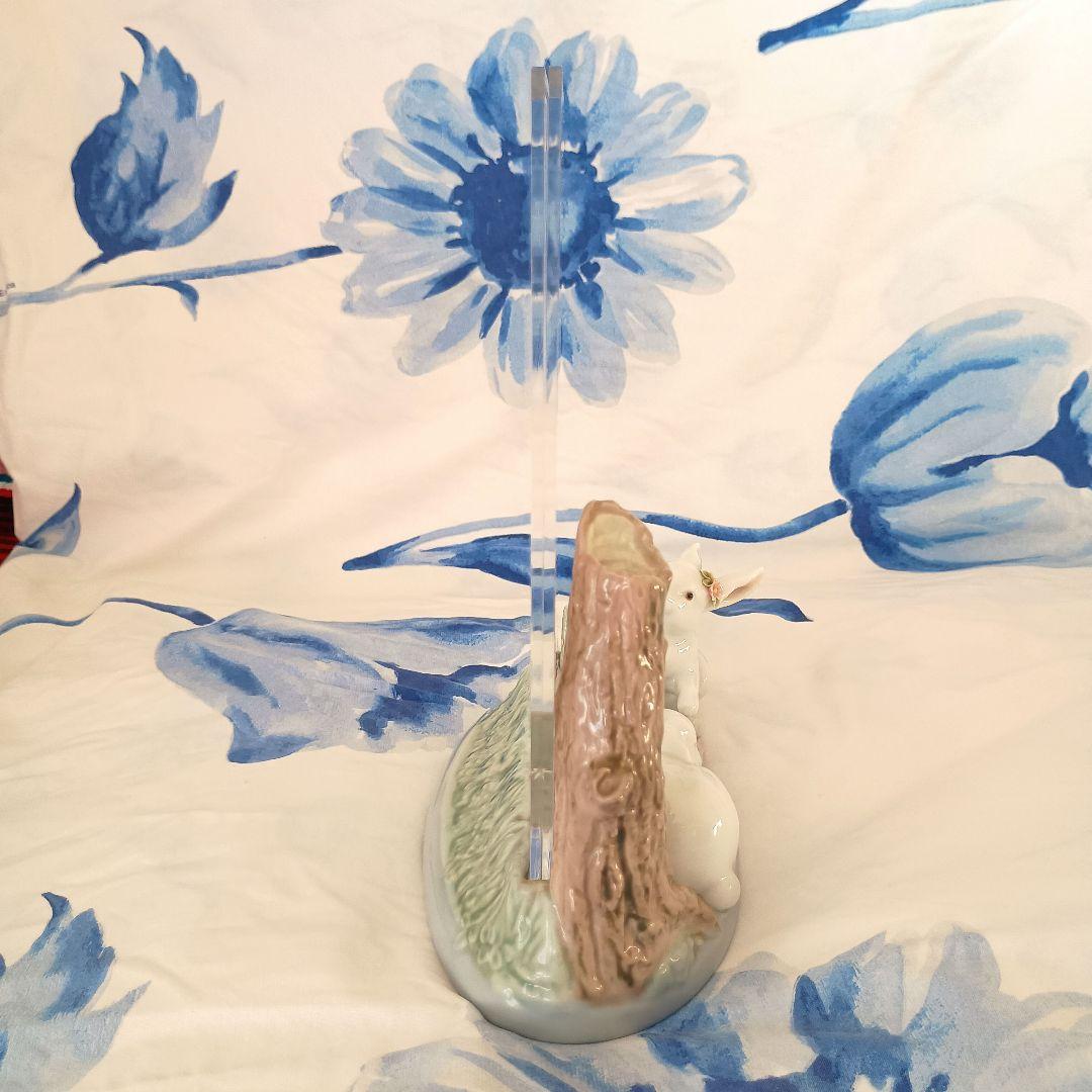 リヤドロ　写真立て　フォトフレーム　うさぎ　木　森　かわいい　置物