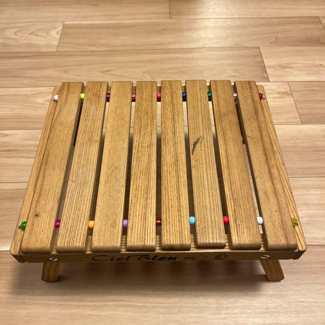 1 シエルブルー　テーブル　ミニテーブル　ロールトップテーブル