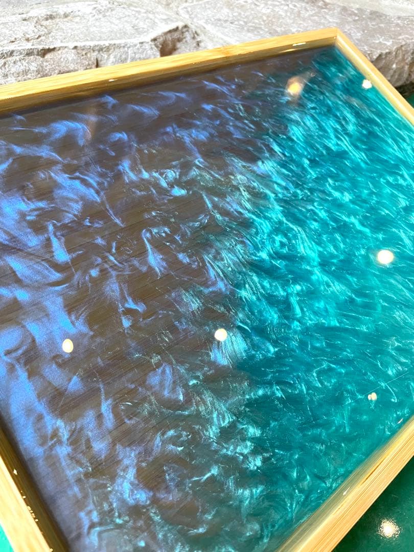 刻craft レジンアートトレー　 Mサイズ 刻STOCKグレードNo.006