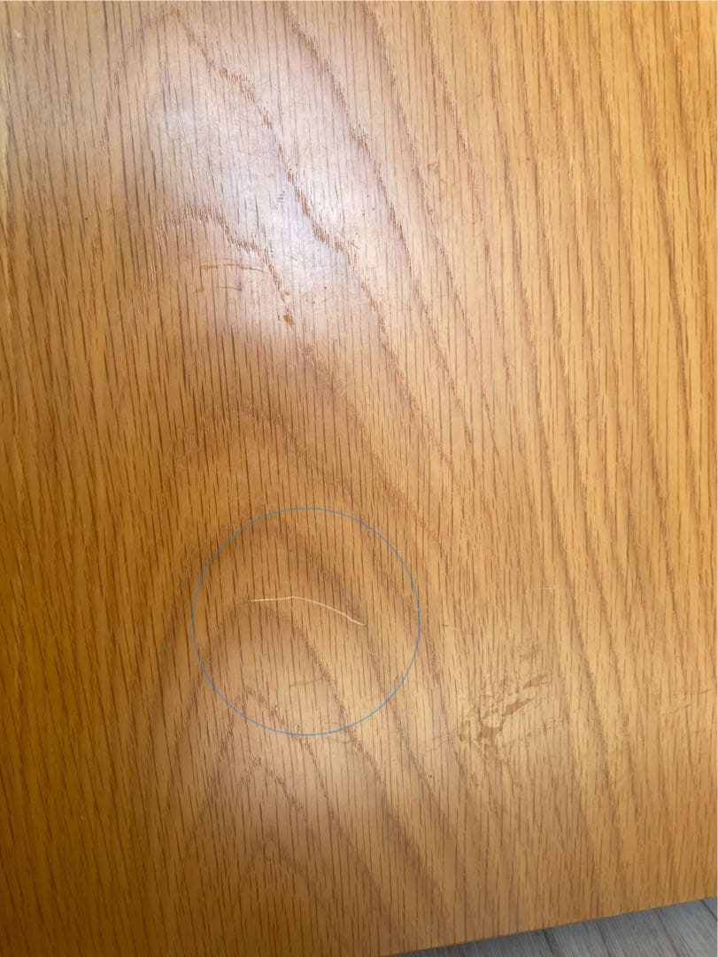 無印良品　木製テーブル天板オーク材120×60 脚4本組み　高さ35cm