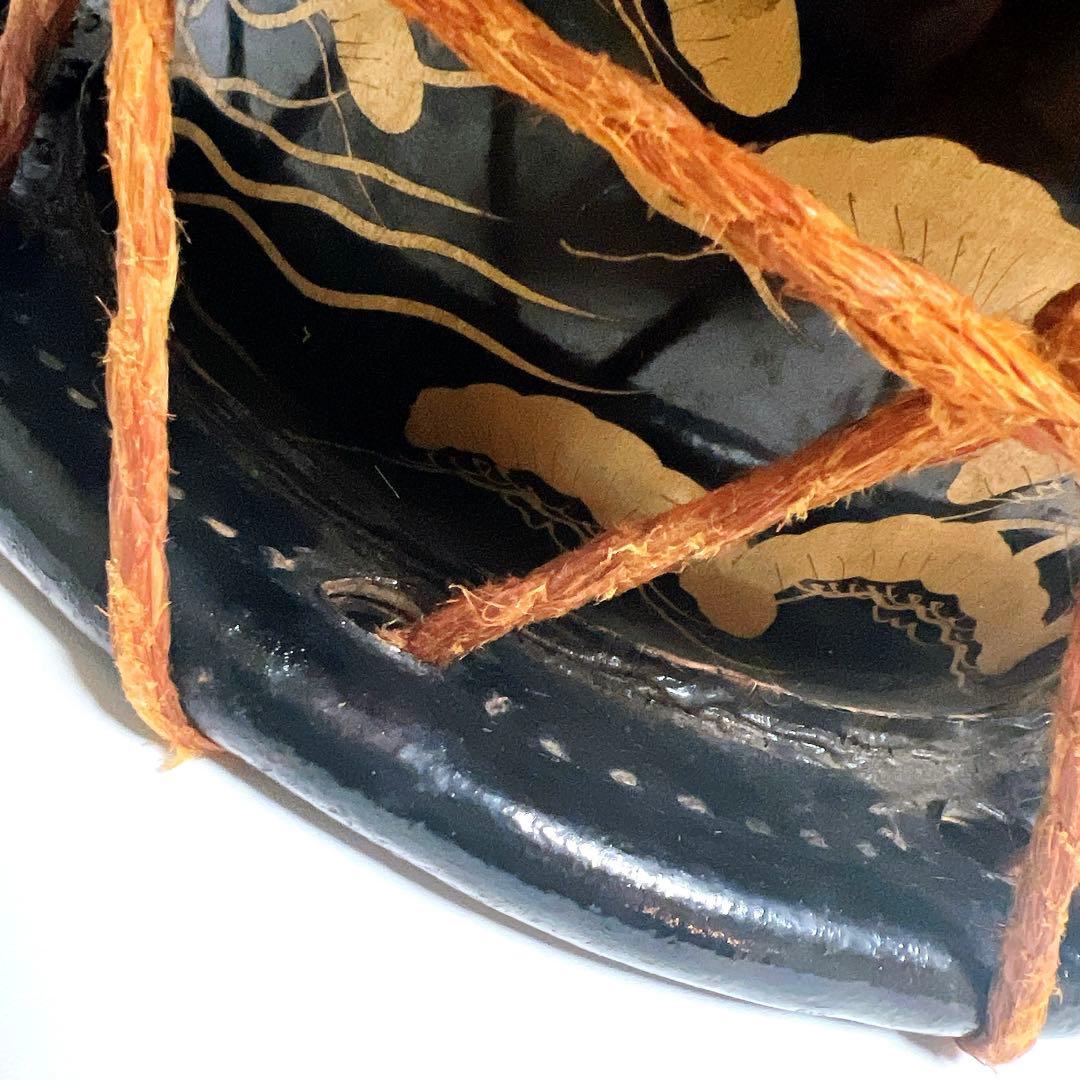 【蒔絵・金彩】締め太鼓　和太鼓 35.5cm×15cm 松絵柄　鶴　縁起物