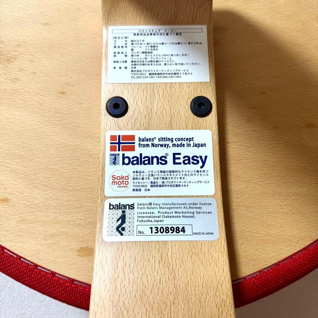 【美品】バランスイージー Rybo リボ社 バランスチェア 姿勢改善 カバー付き