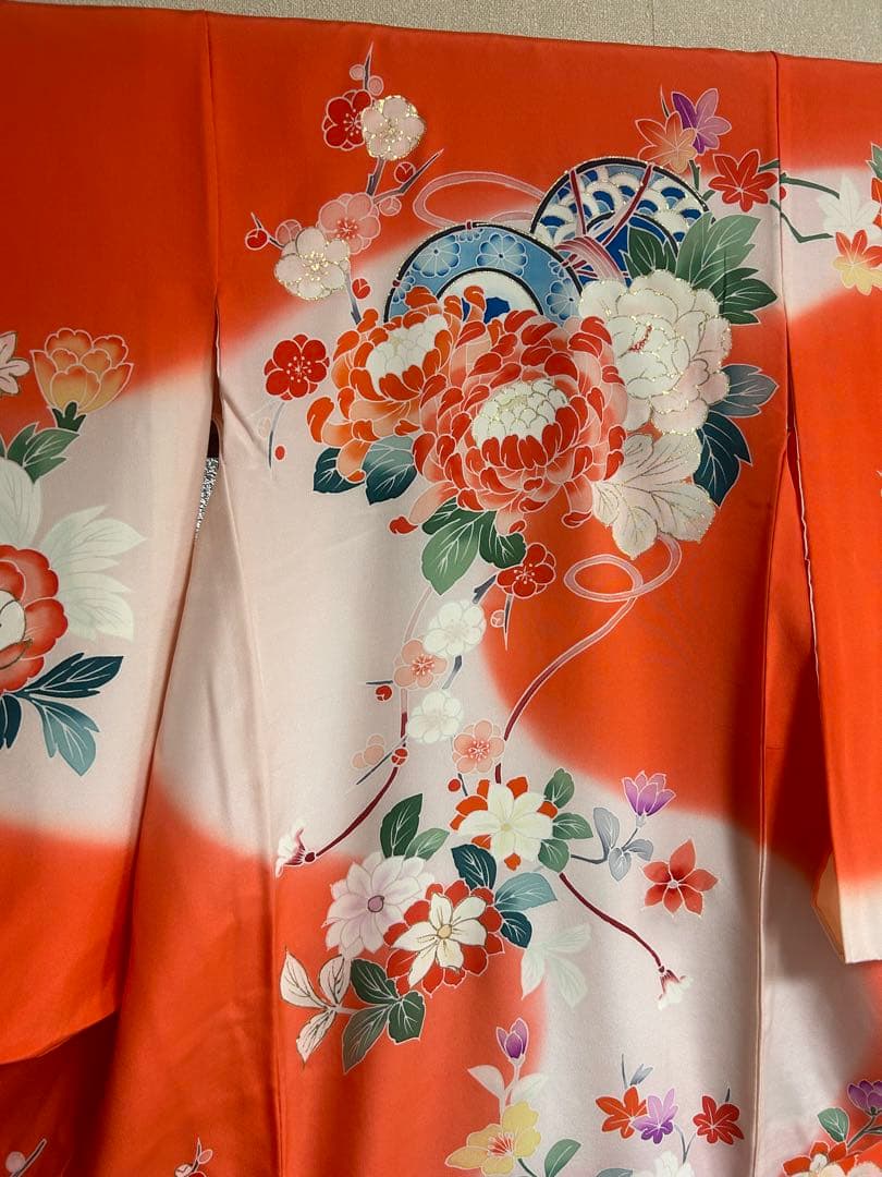 123 お宮参り　産着　一つ身　七五三　三歳　五歳　お祝い　正絹仕立て上り