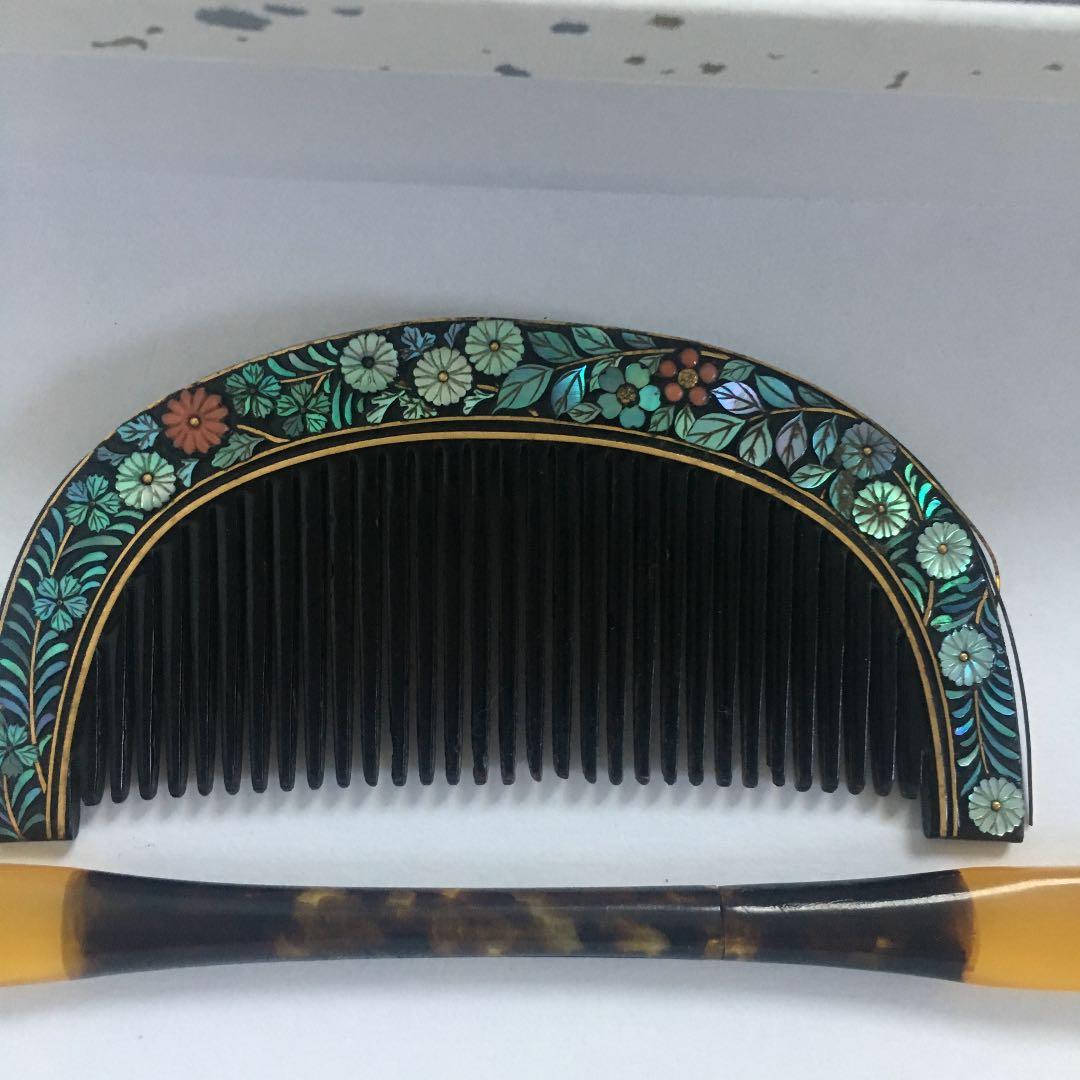 ☆ 最高級 鼈甲工芸  簪  櫛  セット