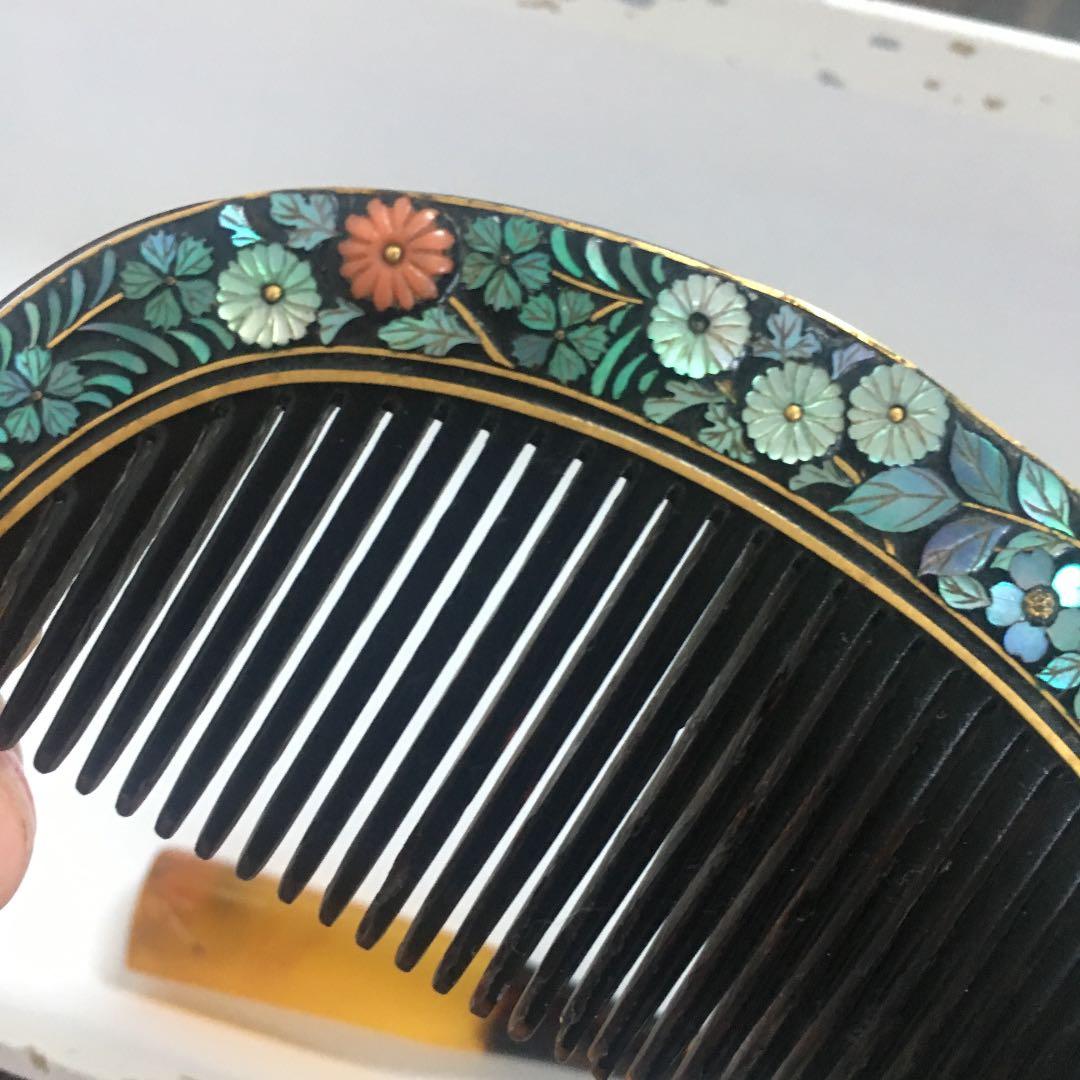 ☆ 最高級 鼈甲工芸  簪  櫛  セット