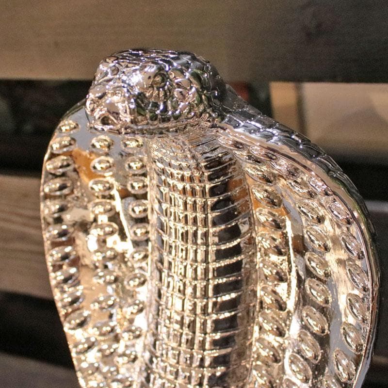 コブラ ヴァイパー シルバー 毒蛇 置物 インテリア 143-138-022 - メルカリ