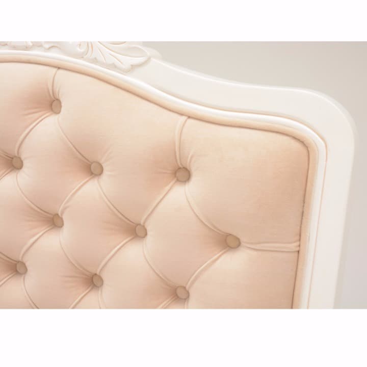 姫系　猫足　エレガントな彫刻のベッド　シングル