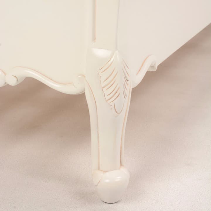 姫系　猫足　エレガントな彫刻のベッド　シングル