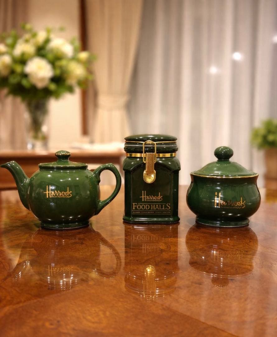 美品Harrods ハロッズ】ティーセット 3点 グリーン - メルカリ