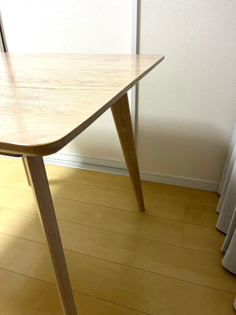 ナチュラル 木製 正方形 ダイニングテーブル