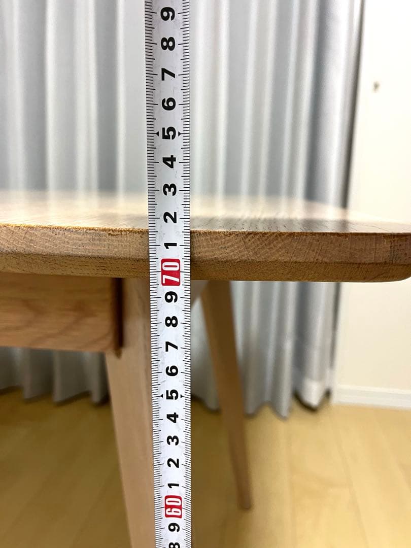 ナチュラル 木製 正方形 ダイニングテーブル