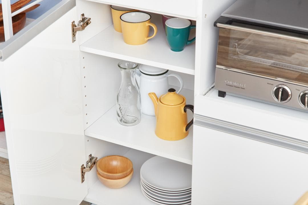 《新品・送料無料》レンジ台 キャスター付き 80cm