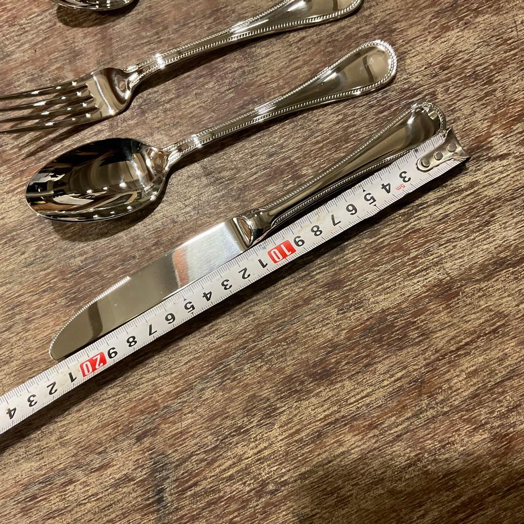 高品質！18ー10ラッキーウッド LUCKYWOOD カトラリーセット 24本