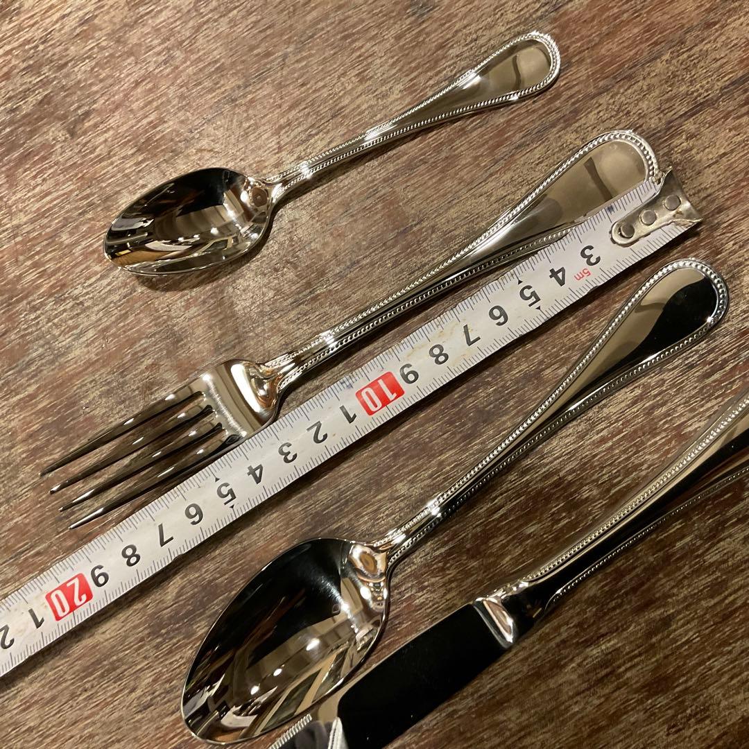 高品質！18ー10ラッキーウッド LUCKYWOOD カトラリーセット 24本