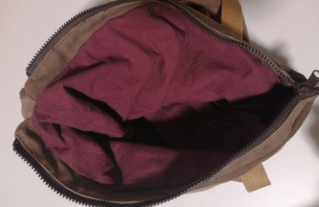 柿渋染め酒袋 古布リメイク A4対応 2wayトートバッグ 斜めがけ可