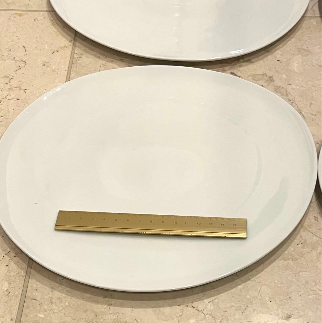 ホワイトだ円形大皿 4枚セット