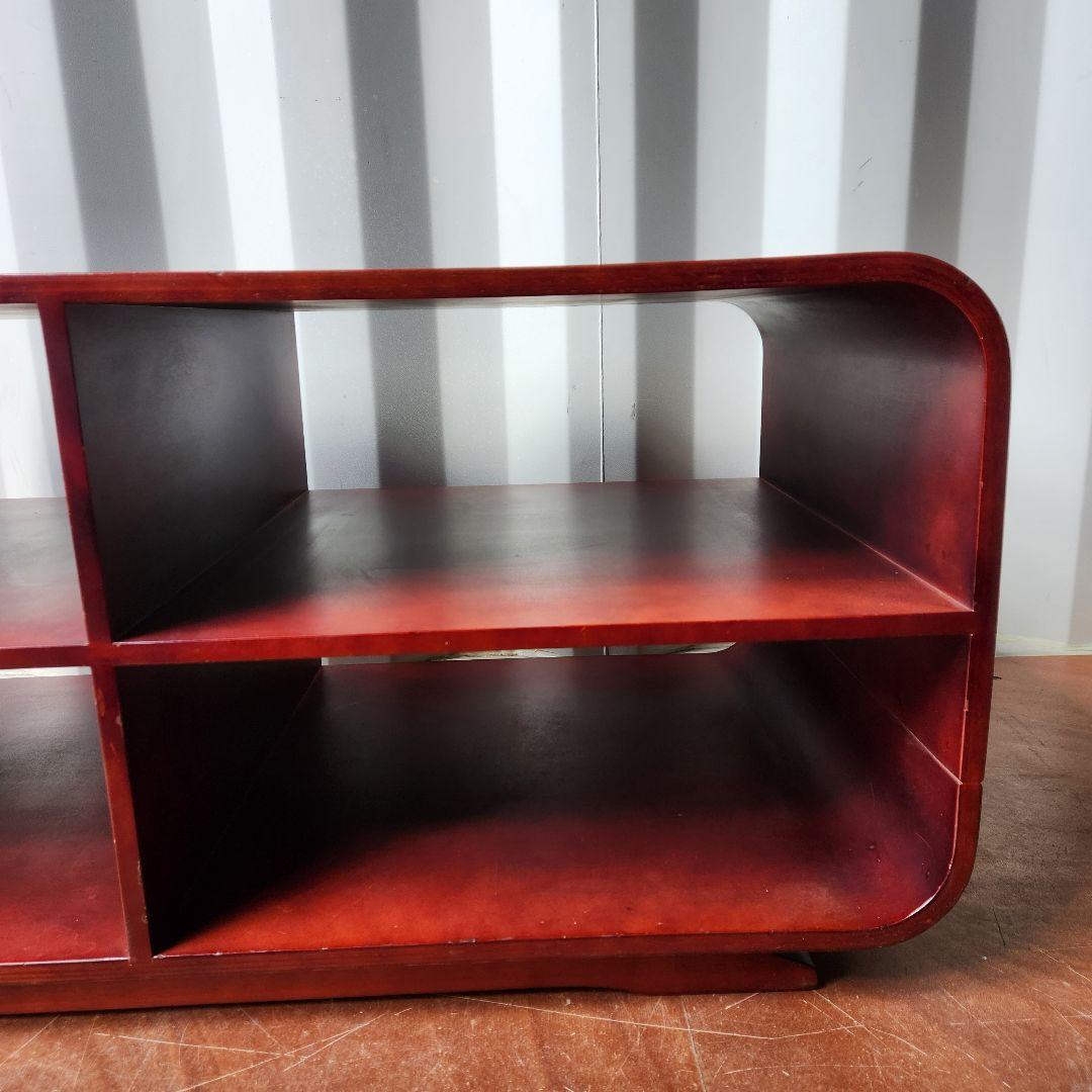 ヴィンテージ　スペースエイジ 木製 オープンシェルフ テレビボード 収納