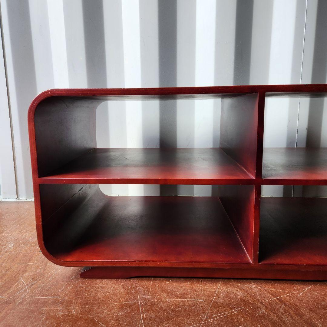 ヴィンテージ　スペースエイジ 木製 オープンシェルフ テレビボード 収納