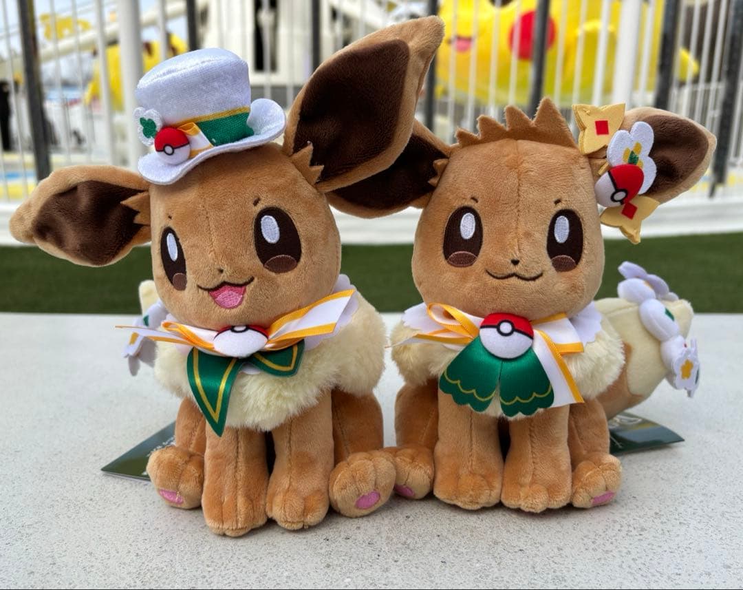 ポケパークカントー カーニバル衣装 イーブイ ぬいぐるみ 2個セット