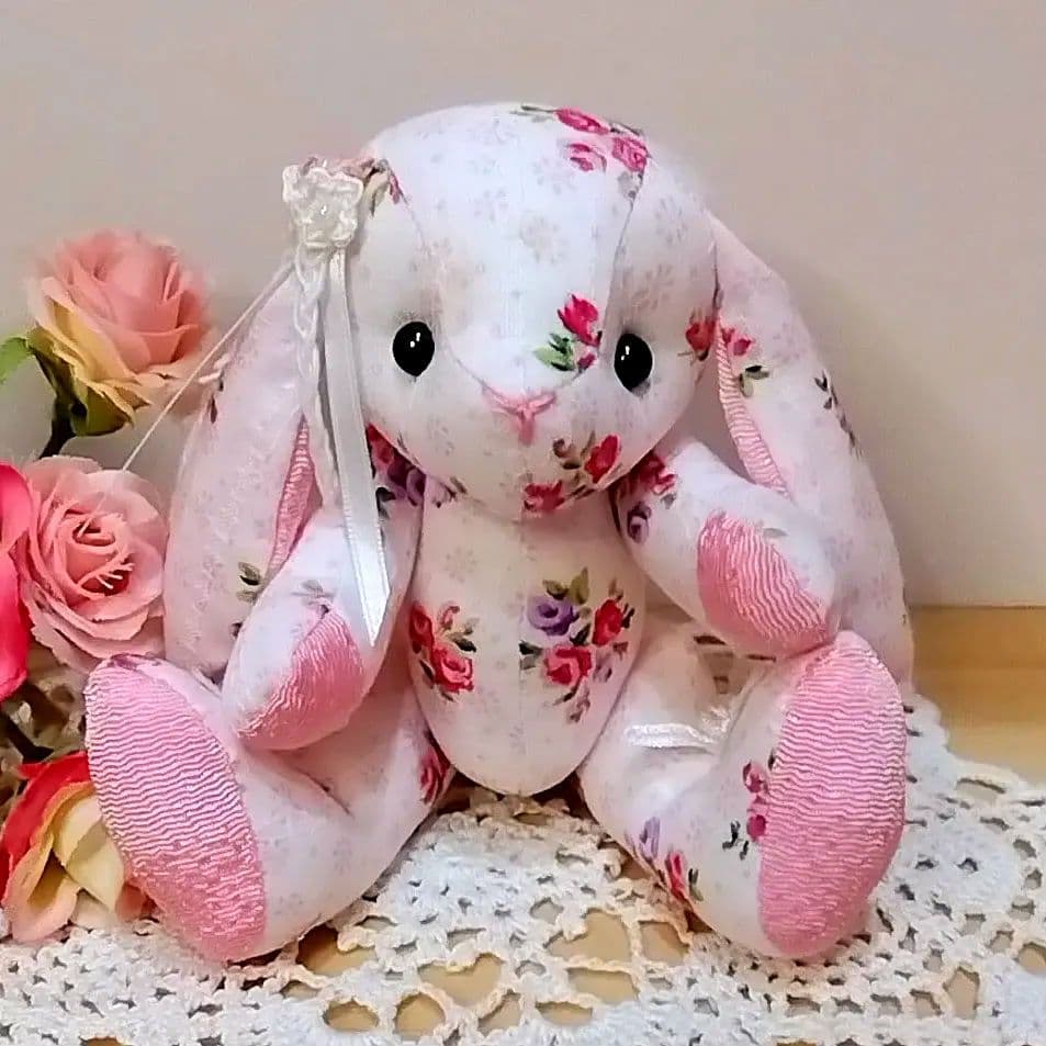 可憐うさ 垂れ耳うさぎ ロップイヤー ハンドメイド ぬいぐるみ - メルカリ