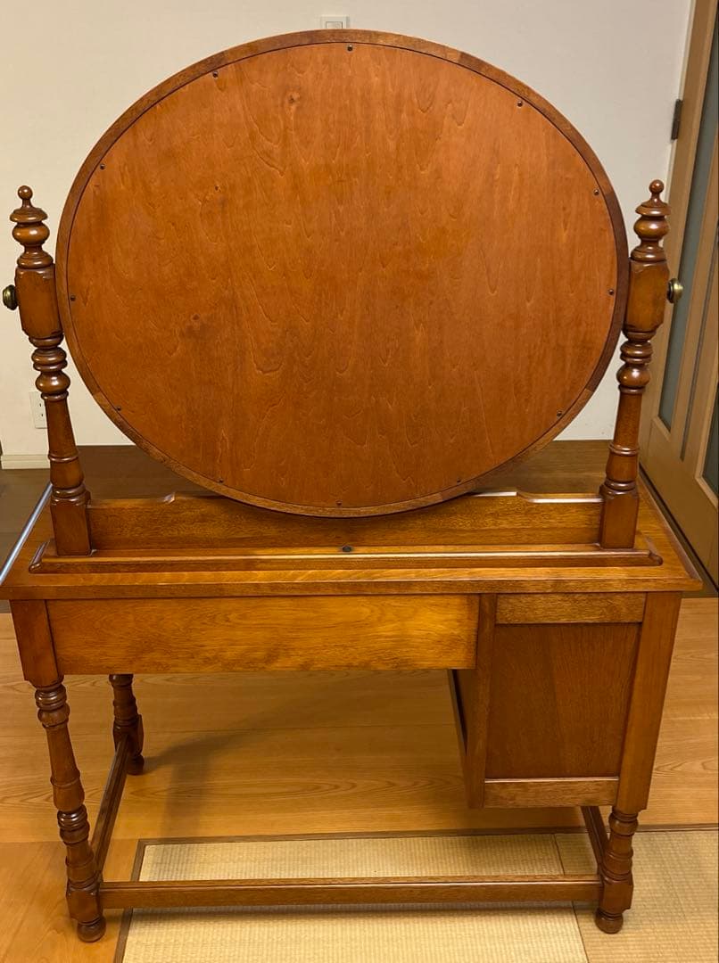 横浜ダニエル 木製ドレッサー・鏡台 ブラウン