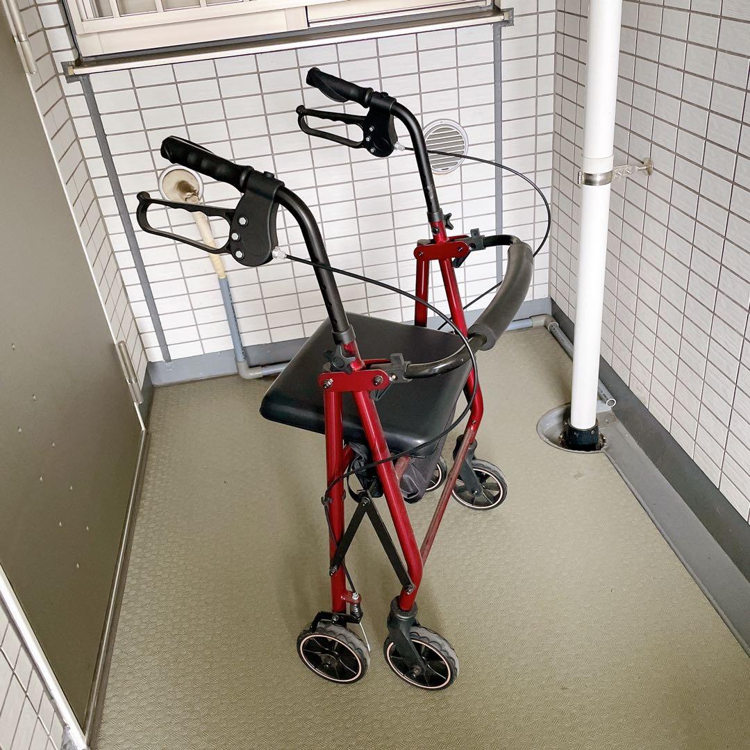 HAIBOO 歩行器 高齢者用 折りたたみ 軽量 低め 座れる シルバーカー