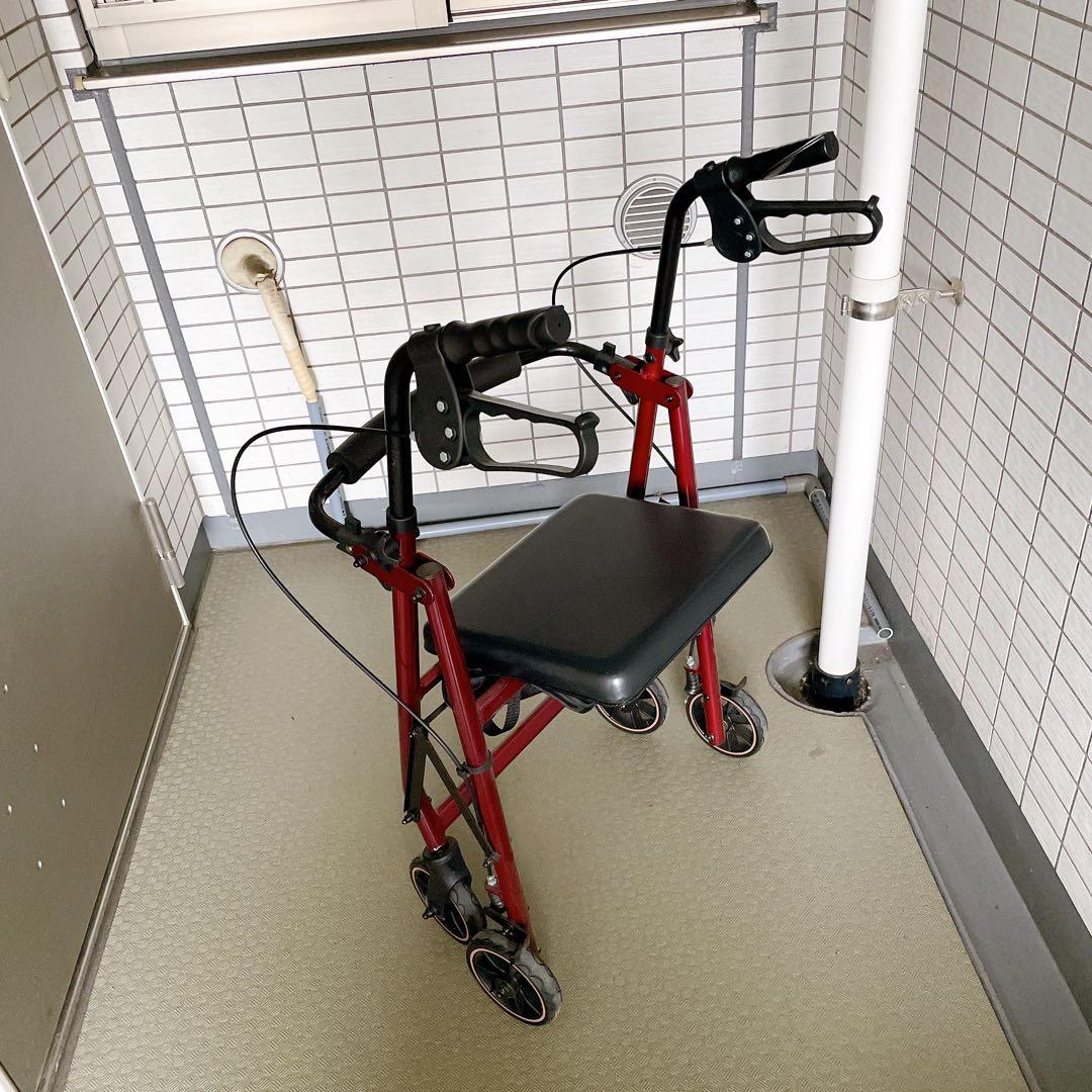 HAIBOO 歩行器 高齢者用 折りたたみ 軽量 低め 座れる シルバーカー