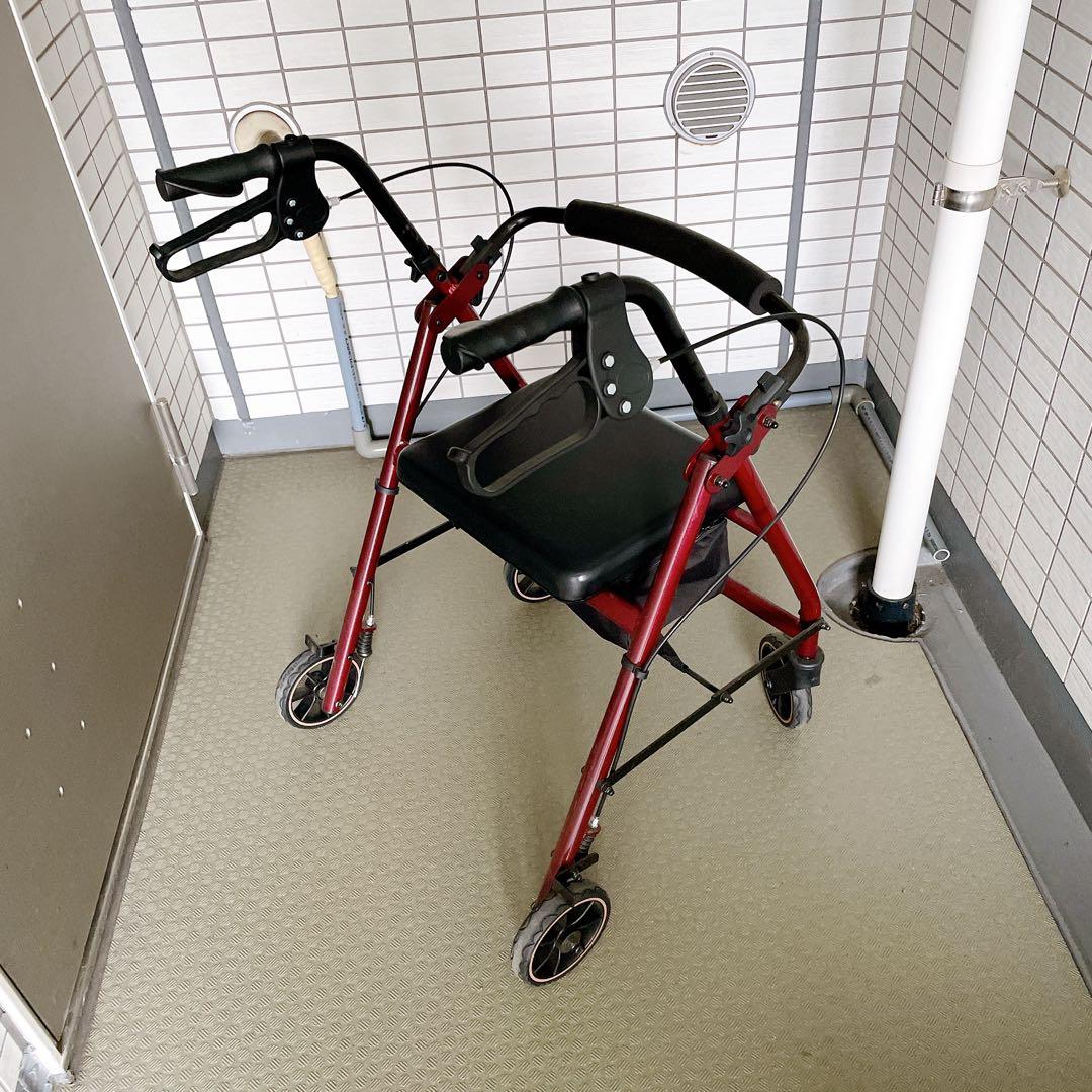 HAIBOO 歩行器 高齢者用 折りたたみ 軽量 低め 座れる シルバーカー