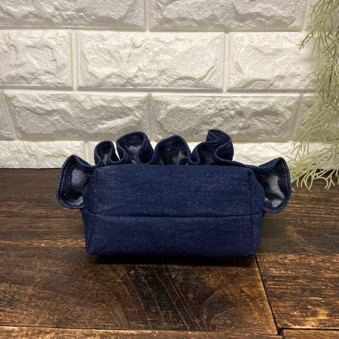 253コロ葱（マロ）♡デニムリメイク⭐️フリル⭐️ショルダーバッグ⭐️ポーチ