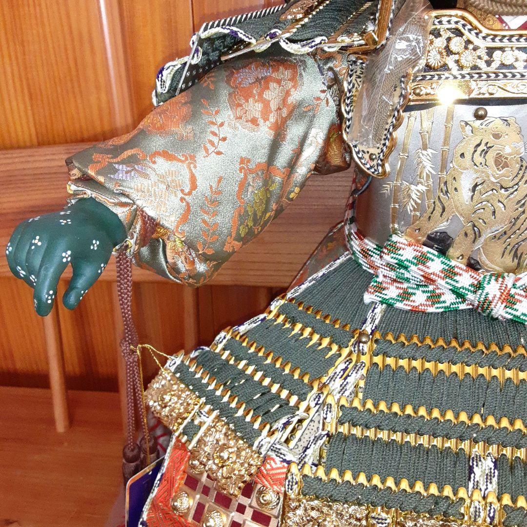 紫峰作 鎧着武者人形 子供大将飾 五月人形 12号 彫金仕上 箱付 - メルカリ