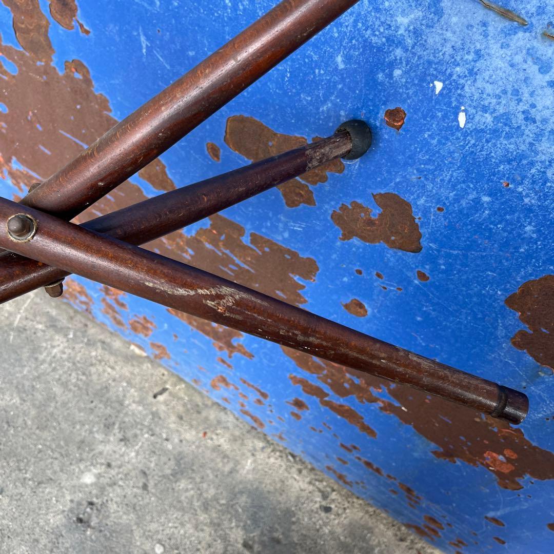 【昭和33年プレート付】◆◇スツール◆◇昭和レトロ◆◇程度良好◆◇