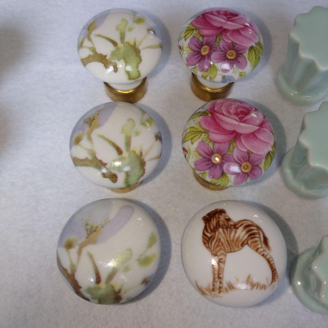 アンティーク　引き出し取っ手　つまみ　リモージュ