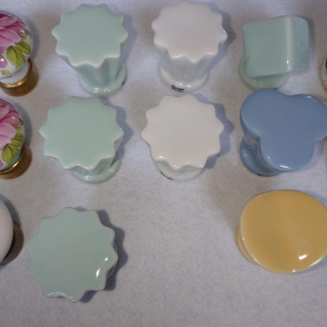 アンティーク　引き出し取っ手　つまみ　リモージュ