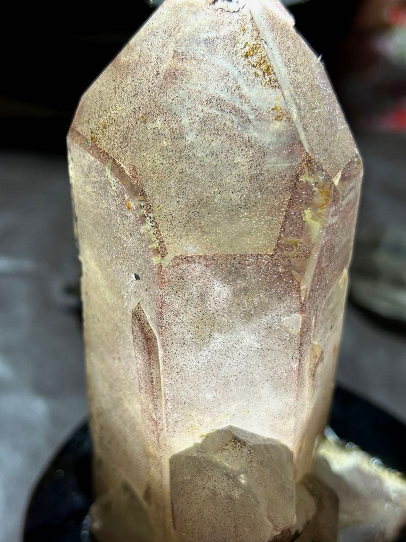 ☆最高級品！帝王秘宝！ブラック　レッド　スーパーセブン　水晶　クラスター　原石