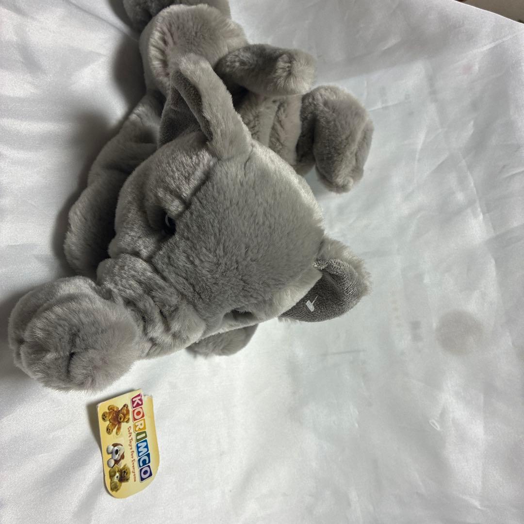 稀少 KORIMCO グレーの象のぬいぐるみ パペット 指人形 新品 ぞうさん