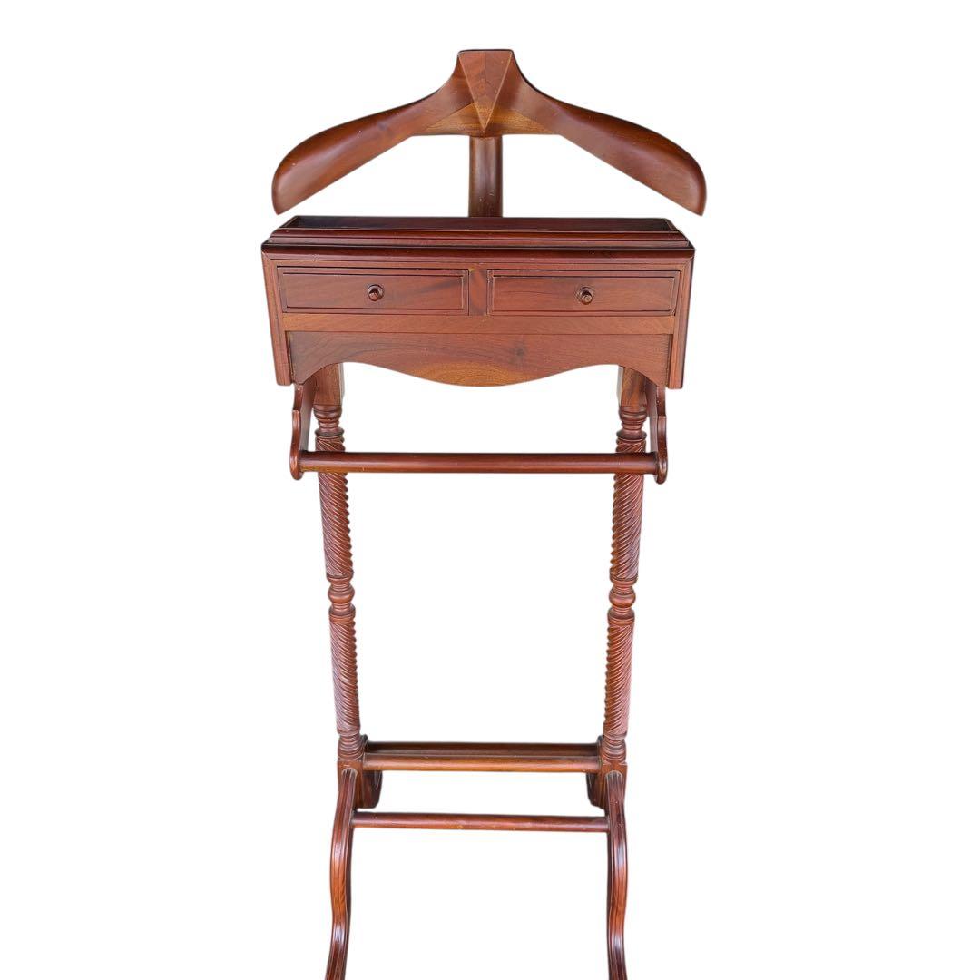 アンティーク調 木製バレットスタンド 収納付き 一点物