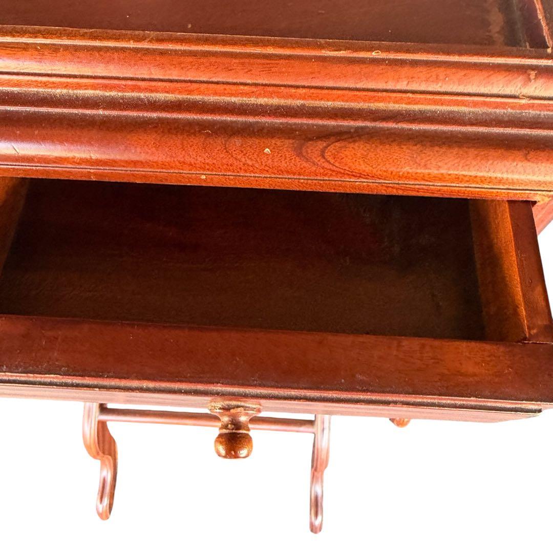 アンティーク調 木製バレットスタンド 収納付き 一点物