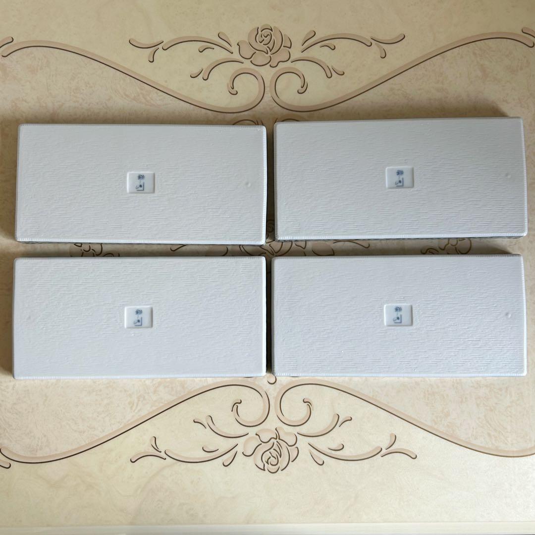 第一陶器　翔山窯　染付蛸唐草　長角皿　4枚セット　長皿　和皿　中皿　焼物皿揃