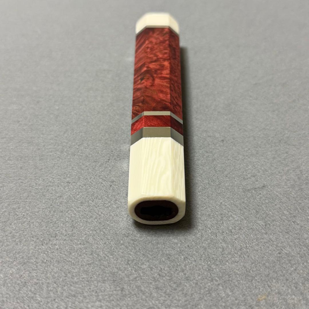 三段銀巻 人工象牙 柳刃330 スタビライズドウッド 柳刃尺一 手作り 包丁の柄