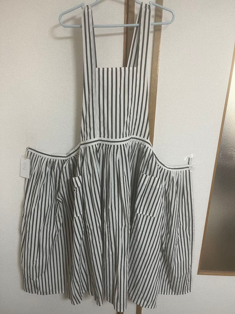 くらすこと　ストライプ コットンエプロン 日本製